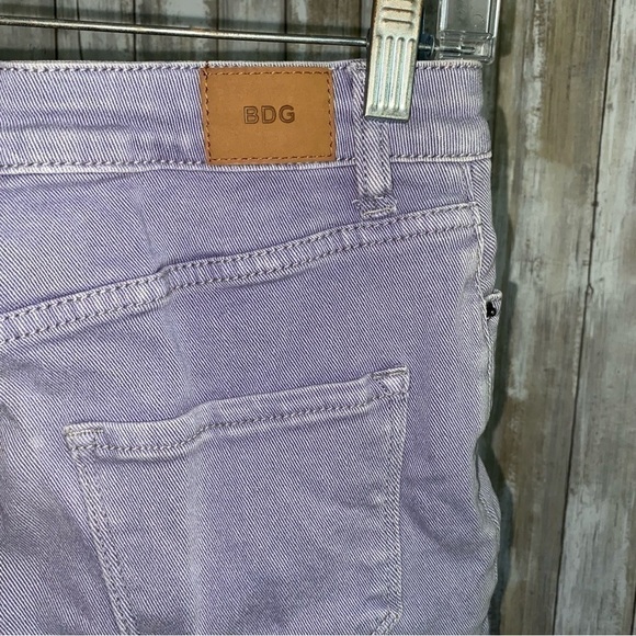 BDG High Rise Erin 5 Pocket Purple Shortie Shorts - Picture 5 of 6